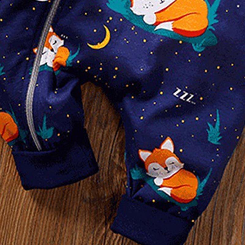 Animal Hooded Baby Jumpsuit