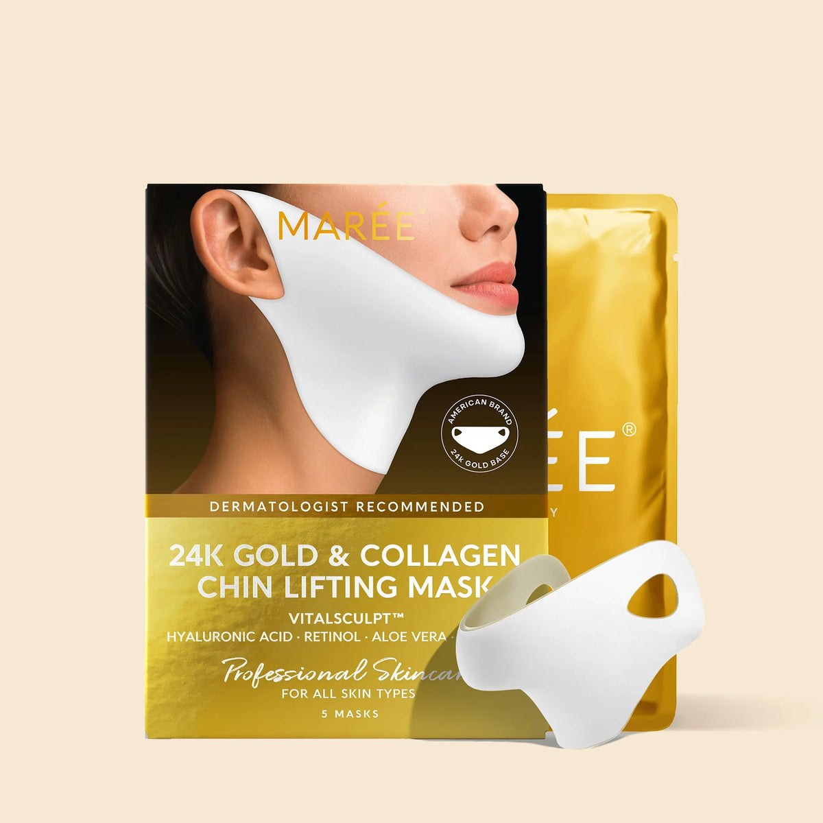 24K Gold Chin & Jawline Mask