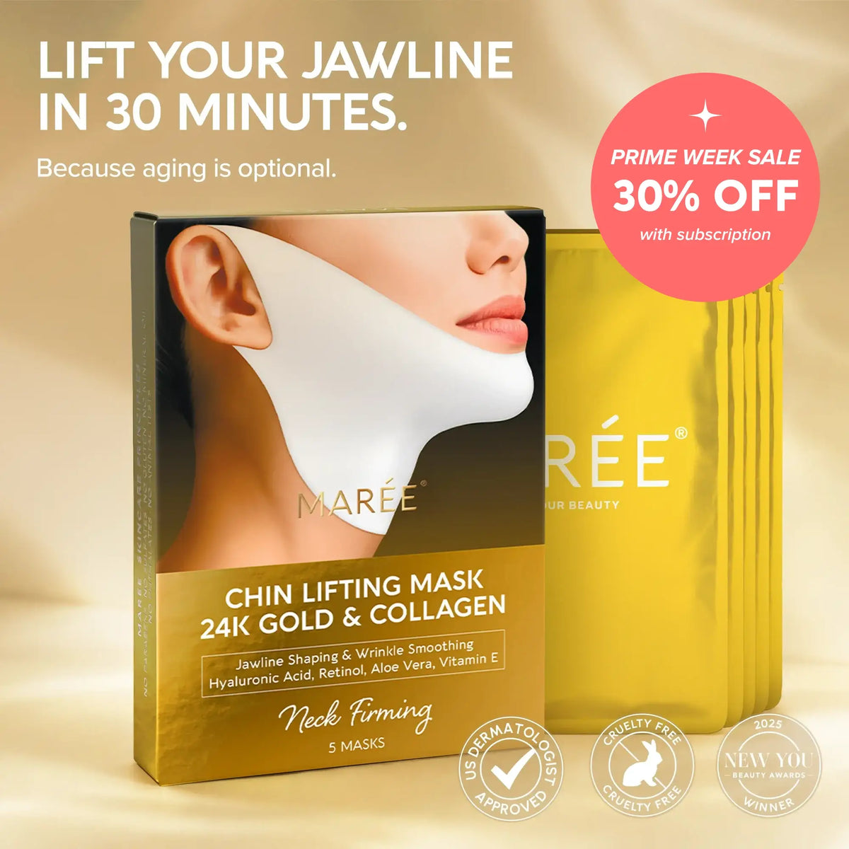 24K Gold Chin & Jawline Mask